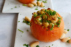 White bean and tuna stuffed tomatoes