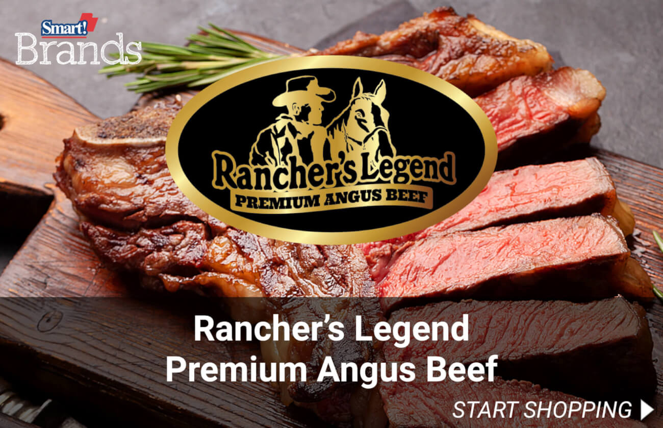 Rancher's Legend premium angus beef.