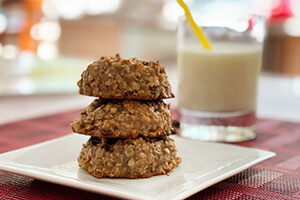 Peanut Butter Choco Banana Cookies